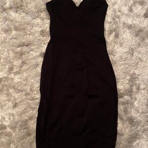 Elegant Black Strapless Dress